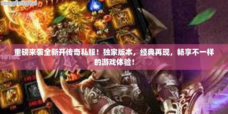 重磅来袭全新开传奇私服！独家版本，经典再现，畅享不一样的游戏体验！