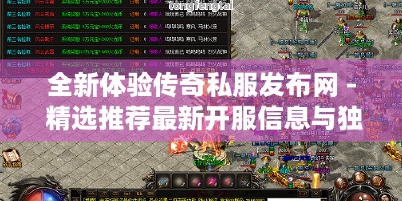 全新体验传奇私服发布网 - 精选推荐最新开服信息与独家攻略