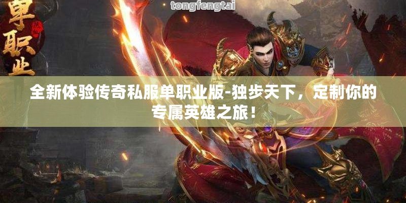 全新体验传奇私服单职业版-独步天下，定制你的专属英雄之旅！