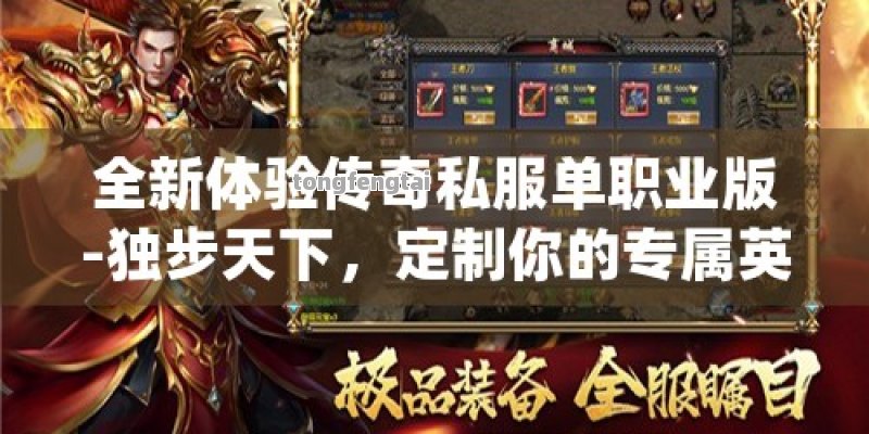 全新体验传奇私服单职业版-独步天下，定制你的专属英雄之旅！
