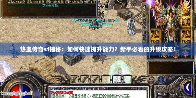 热血传奇sf揭秘：如何快速提升战力？新手必看的升级攻略！