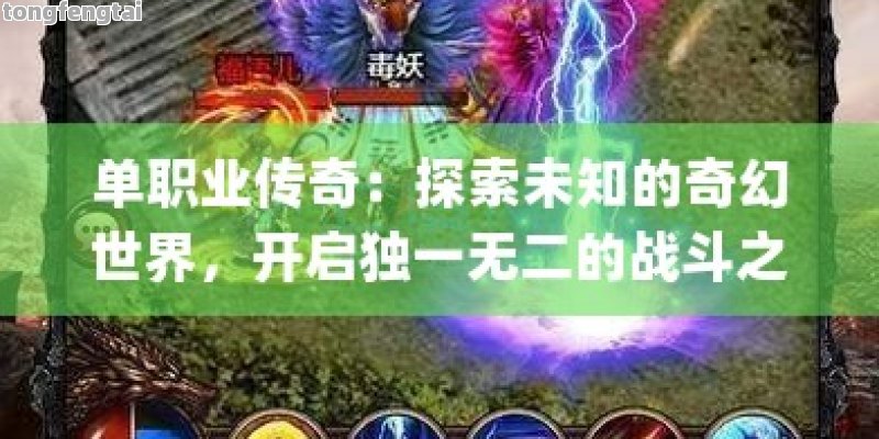 单职业传奇：探索未知的奇幻世界，开启独一无二的战斗之旅