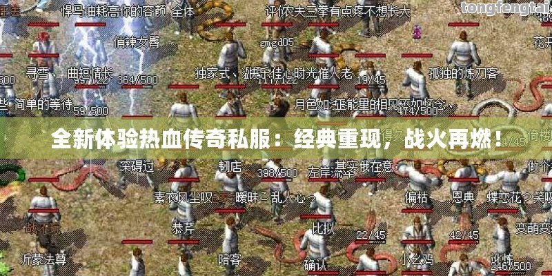 全新体验热血传奇私服：经典重现，战火再燃！