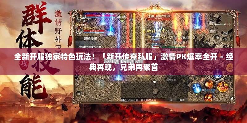 全新开服独家特色玩法！「新开传奇私服」激情PK爆率全开 - 经典再现，兄弟再聚首