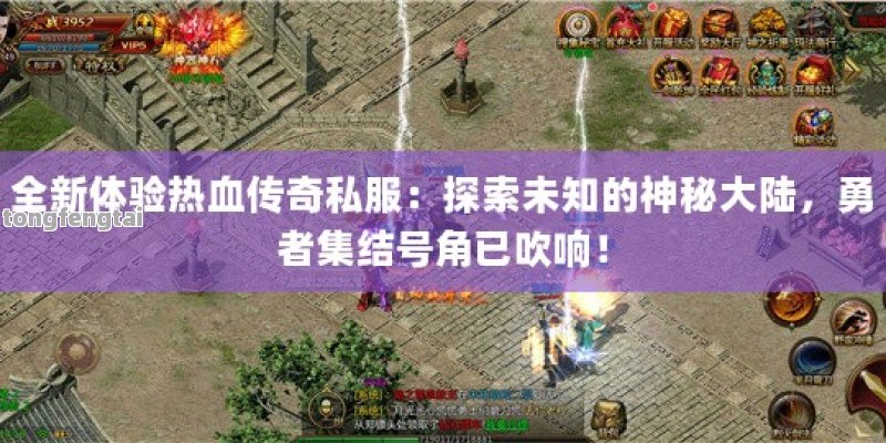 全新体验热血传奇私服：探索未知的神秘大陆，勇者集结号角已吹响！