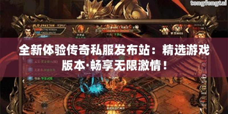 全新体验传奇私服发布站：精选游戏版本·畅享无限激情！